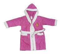 Albornoz de rizo 100% algodón princesas Disney albornoz con capucha y cinturón para niños, fucsia, 4-5 Años