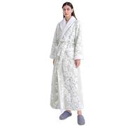 Albornoz de rizo para mujer, camiseta de dormir de manga larga para mujer, traje de casa de manga larga, albornoz de algodón peinado, camiseta de dormir de lujo, elegante poncho de playa, fácil de