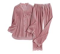 Albornoz de terciopelo dorado para mujer, pijama de terciopelo liso, tejido de salón grueso con mangas abiertas y largas, ropa de dormir para invierno, cálido, traje de ocio, bata acogedora, ropa de