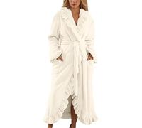 Albornoz Ducha Bata Baño Mujer 3Xl Bata Mujer Invierno Franela Albornoz Microfibra Microfibra Invierno Cremallera Larga Polar Robe Mulher Polar Sin Capucha Casa Dressing Gown Women De Toalla