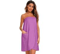 Albornoz, genérico, para mujer, 2026, espeso, de tela, toalla absorbente sexy, para hotel, noche, vestido de dormitorio (BU1, S), rojo, XXL