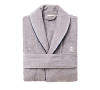 Albornoz L-XL 100% Algodón 360GSM Gris con ribetes azules Scalpers Home