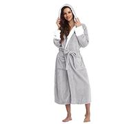 Albornoz Mujer Robe Batas De Casa Mujer Invierno Polar Xl Albornoz Toalla Bata Larga Invierno Blanco Albornoces Microfibra Bata Cremallera De Estar Por Casa Dressing Gown Women Polar Sin Capucha