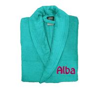 Albornoz Personalizado Zoe (FR/ES, Letras, XL, Regular, Regular, Aguamarina)