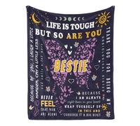 Albrayst Life is Tough But So are You - Manta para mejor amiga, mejor amiga, hermana del alma, ideas de regalo de graduación para mujeres, 80 x 60 pulgadas