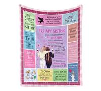 Albrayst Manta con texto en inglés «To My Sister», regalos de cumpleaños para mujeres, regalos para mejor amiga, mujer, 60 x 50 pulgadas