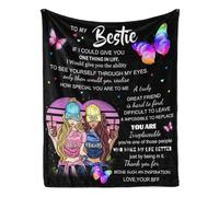 Albrayst To My Bestie - Manta de regalo de amistad para mujeres, hermana del alma, BBF, Bestie, 80 x 60 pulgadas