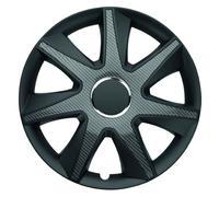 Albrecht 15 pulgadas negro/carbon Embellecedores para llantas de acero, Embellecedores de ruedas Run Made in EU - Sólo genuino en el embalaje de Albrecht