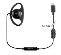 Albrecht Albrecht Tectalk Auricular cerrado intra-auricular con botón PTT para walkie-talkie PMR446 Auricular discreto y práctico para comunicación fluida con