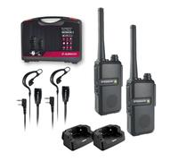 Albrecht Albrecht Tectalk worker 3 Pack 2 walkies con cargadores y dos micro auriculares Maleta con pack 2 Midland Tectalk Worker 3 de uso libre + micro