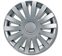 Albrecht tapacubos 15 pulgadas plata para llantas de acero - Tapacubos Wind de plástico de alta calidad con barnizado - Duradero en el embalaje original de Albrecht - Fabricado en la UE