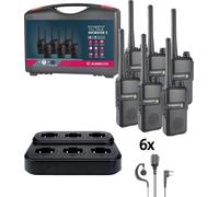 Albrecht tectalk worker 3 29827 - juego de 6 maletas de radio pmr (6 u