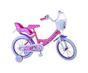 albri Niña de 16 Pulgadas, Bicicleta Disney Minnie, Rosa