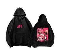Album APT Hoodie 2024 Blink Support Impreso Merch Sudadera algodón Estilo Estrella Camisa Tops(Black-Fleece,XXL)