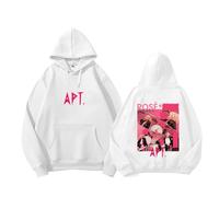 Album APT Hoodie 2024 Blink Support Impreso Merch Sudadera algodón Estilo Estrella Camisa Tops(White-Fleece,3XL)