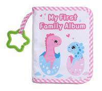 Album Bebe, Suaves de Poliéster para 17 Fotografías de 10,16x15,24cm con Gancho mi Primer Álbum de Fotos Familiar Libro de Recuerdos para Bebés para Recién Nacidos Niños (Dinosaurio)