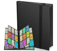 Album Cartas, 24 Hojas 432 Álbum de Cartas Coleccionables, Álbum Cartas con Carga Lateral, Album Cromos para TCG, MTG, Cartas de Juego - negro