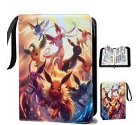 Album Cartas,Album Cromos 8 Bolsillos,50 Páginas Pueden Contener 400 Tarjetas,PU Transparente e Impermeable,para Tarjetas de Tamaño Estándar,Regalo Para Niños Y Niñas