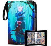 Album Cartas,Card Binder Coleccionables 400 Bolsillos,PU Impermeable Alta Definición y Transparente con Cremallera,Para Tarjetas de Tamaño Estándar,Regalo para Niños