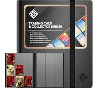 Album Cartas - Trading Card Binder 9 Pocket Card Binder con Capacidad 360 Bolsillos Laterales & Fundas No Removibles PP (Polipropileno) Resistente Album de Colección Estándar TCG Deportivas - Negro