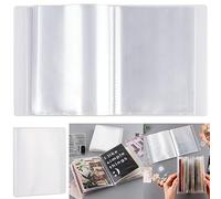 Álbum de almacenamiento de fotos con calcomanías transparentes A6, troqueles de corte de sellos, carpeta organizadora de libros, 40 páginas, bolsa de almacenamiento de troqueles transparentes y