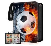 Álbum de Cartas Coleccionables con Cremallera, 400 Bolsillos [50 Páginas], Cuero PU Impermeable, Carpeta de Anillas para Pokémon TCG, Magic, Yugioh, Adrenalyn 2024, Fútbol - Regalo Ideal