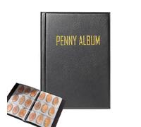 Álbum De Centavos,Álbum Organizador ParaColección De Peniques con Capacidad 108 Monedas | Organizador De Colección Portátil para Mostrar Recuerdo De Viaje Decoración Hogar