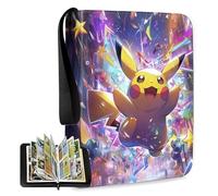 Álbum de colección de cartas Pokémon, 50 páginas, capacidad de 400 cartas, álbum de amarre, álbum de cartas para coleccionar, portátil, estanco, regalo Pokémon para niños, niñas y niños