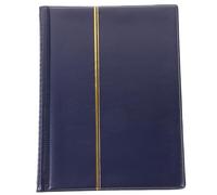 Álbum de Colección de Monedas Azul , para Coleccionistas | Pu y Pvc, 10 Páginas Ranuras Transparentes, 5 Grandes y 5 Pequeñas, para Monedas Conmemorativas