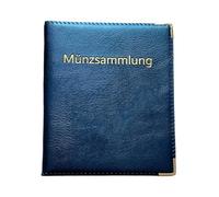 Álbum de colección de monedas de 480 bolsillos, álbum de almacenamiento de monedas, libro de colección de monedas de cuero, para insignias de monedas, sellos, cuartos, monedas de cuero