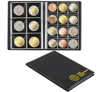 Álbum de colección de Monedas, Organizador de Almacenamiento, 12 páginas Mixtas, 108 Bolsillos, para coleccionistas, CS01S1BK
