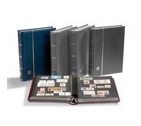 Leuchtturm 301419 Clasificador DIN A4, 64 páginas Negras, Tapa de Cuero* Acolchada, Azul