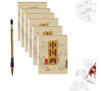 Álbum de dibujo blanco para copiar dibujos chinos, libros de papel de caligrafía china, libro de trabajo de práctica de papel para práctica (3 unidades, colocación aleatoria)