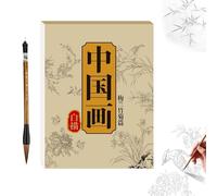 Álbum de dibujo blanco para copiar dibujos chinos, libros de papel de caligrafía china, libro de trabajo de práctica de papel para práctica (3 unidades, colocación aleatoria)