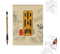 Álbum de dibujo blanco para copiar dibujos chinos, libros de papel de caligrafía china, libro de trabajo de práctica de papel para práctica (3 unidades, colocación aleatoria)