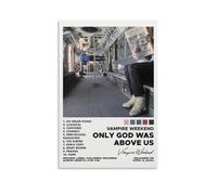 Álbum de fin de semana de vampiro con texto en inglés "Only God Was Above Us" - Lienzo decorativo para pared, diseño de portada estética, arte moderno, pintura para sala de estar, 50 x 75 cm, estilo
