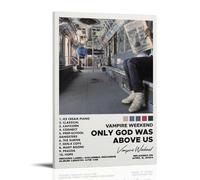 Álbum de fin de semana de vampiro con texto en inglés "Only God Was Above Us" - Lienzo decorativo para pared, póster de arte moderno para sala de estar, 20 x 30 cm, estilo marco