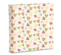Álbum de fotos 31x31 80 páginas en cartulina intercaladas con pergamino para proteger las fotos cubierta de papel impreso con acabado plastificado mate, corazones