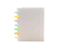 Álbum de fotos 4 bolsillos, carpeta hojas sueltas 3 pulgadas, colección tarjetas Star Chaser Idol con clips en forma corazón(Transparent 20Pages)