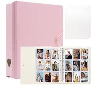 Álbum de fotos A4 para Instax Mini 11 12 9, encuadernación de tarjetas de fotos para impresora de fotos Polaroid SnapTouch PIC-300 Z2300, libro de fotos 2 x 3 para tarjetas Kpop (Rosa)