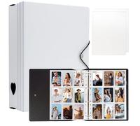 Álbum de fotos A4 para Instax Mini 11 12 9, encuadernación de tarjetas de fotos para impresora de fotos Polaroid SnapTouch PIC-300 Z2300, libro de fotos 2 x 3 para tarjetas Kpop (Blanco)