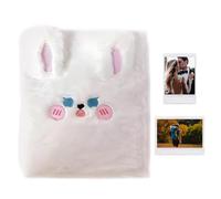 Álbum de fotos A6 con conejo de peluche y 10 páginas interiores, libro para colección de pegatinas, para tarjetas, parejas, coleccionistas, viajes, bodas