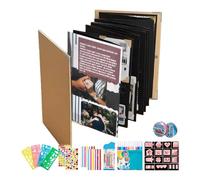 Álbum De Fotos Acordeón Extensible,Decoración Del Hogar Elástica Con 12 Marcadores De Colores | Pequeño Álbum de Recortes - Para Bodas Escuela Año Nuevo Novio Viaje Cumpleaños Nupcial Parejas Cita