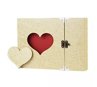 Álbum de Fotos, Álbum de Fotos A4 DIY Scrapbook Vintage Love Heart Páginas Negras Kits de álbum de Recortes para Aniversarios y Bodas Álbum de Fotos (Caqui)