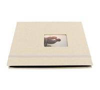 Álbum de Fotos, Álbum de Fotos de 3 Pulgadas Mini Gran Capacidad Tejido de Cáñamo de Algodón Resistente Al Desgaste para Boletos (Caqui)