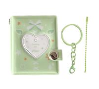 Álbum de fotos - Colgante portafotos impermeable, portafotos llavero libro ilustrado, llavero compacto para guardar fotos, simpático ardilla cable en corazón | Parejas Coleccionistas Bam