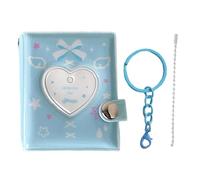 Álbum de fotos - Colgante portafotos impermeable, portafotos llavero libro ilustrado, llavero compacto para guardar fotos, simpático ardilla cable en corazón | Parejas Coleccionistas Bam