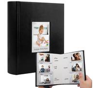 Álbum de Fotos con 180 Bolsillos para Cámara Fujifilm Instax Mini 12 11, Ventana Frontal, Libro de Fotos con Espacio para Escribir para Película Polaroid 2x3(Negro)