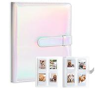 Álbum de fotos con 256 bolsillos para Fujifilm Instax Mini LiPlay 11 12 9 8+ 8 7S Cámara instantánea, Portafotocartas para impresora de cámara instantánea Polaroid (Plata mágica)