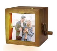 Álbum de fotos con manivela - Libro personalizado con luz, gran regalo para parejas, familia, día de la madre, Navidad, cumpleaños